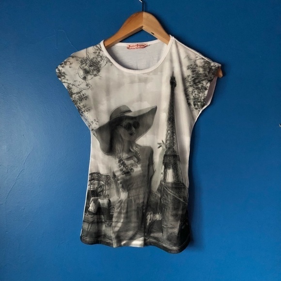 Paris Mesh Tee - Picture 1 of 8